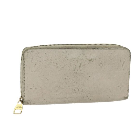 LOUIS VUITTON Monogram Empreinte Zippy Wallet Wallet Neige M60546 LV Auth 69792 - Picture 1 of 16